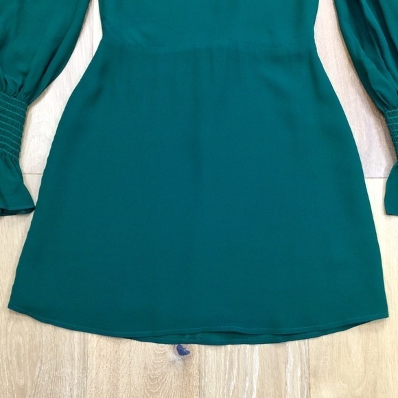 Reformation Archie Mini Dress Emerald Green Size 2 - Picture 9 of 16